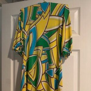 Yellow print tunic